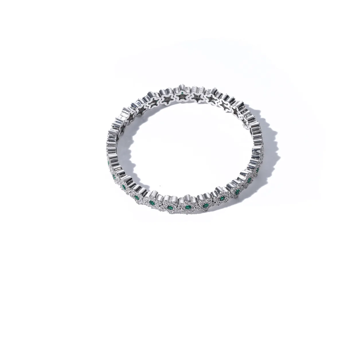Green Accent Star Cutout Bangle — view 1