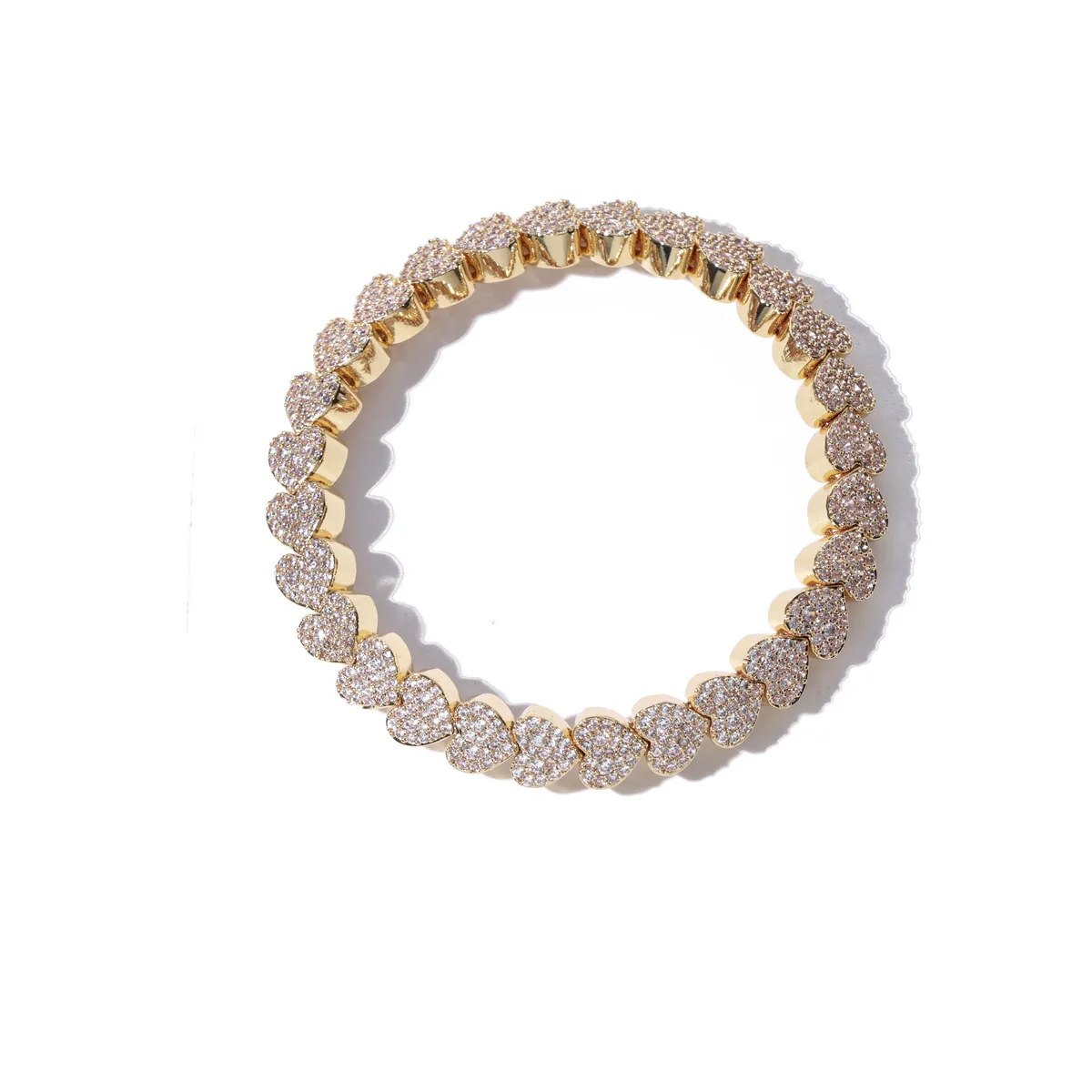 Warm Tone Braided Leaf Link Bracelet — view 1