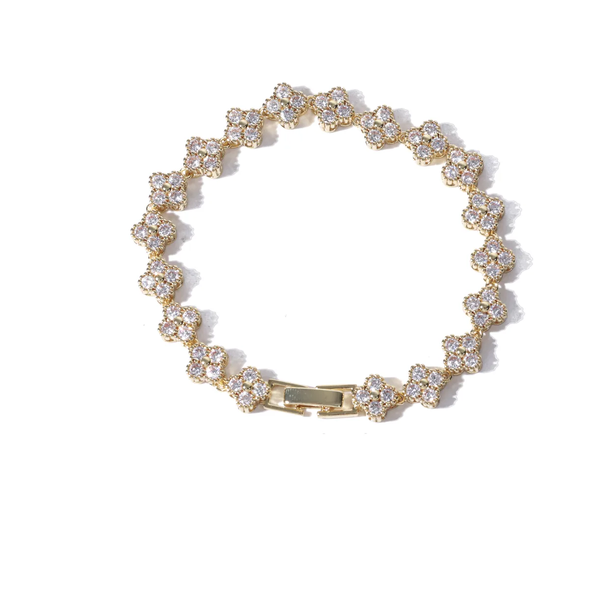 Floral Cluster Tennis Bracelet — view 1