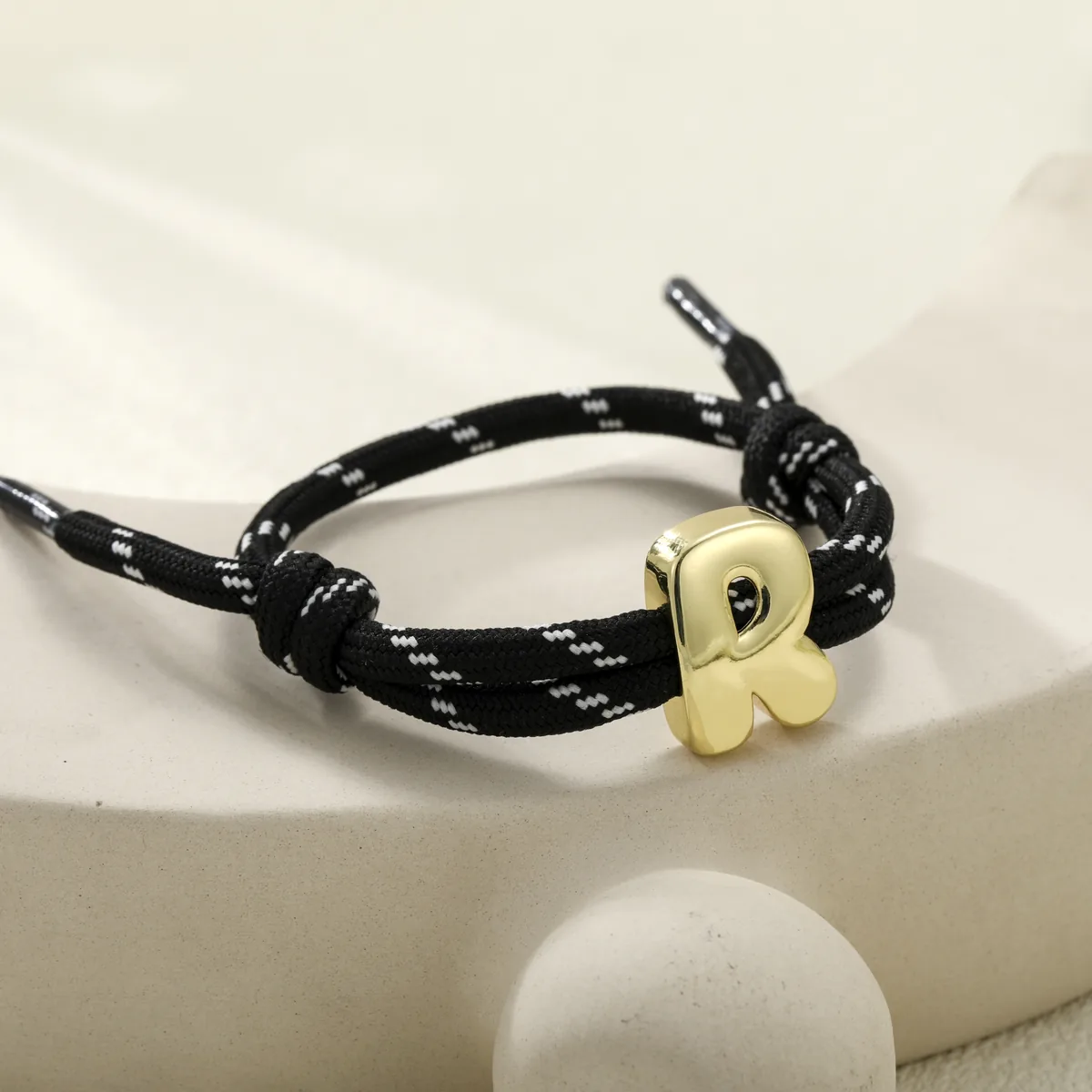 Letter R Cord Bracelet — view 1