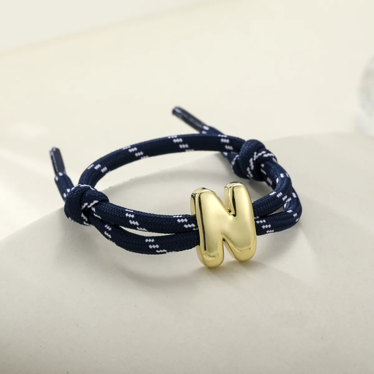 Letter N Cord Bracelet — view 1