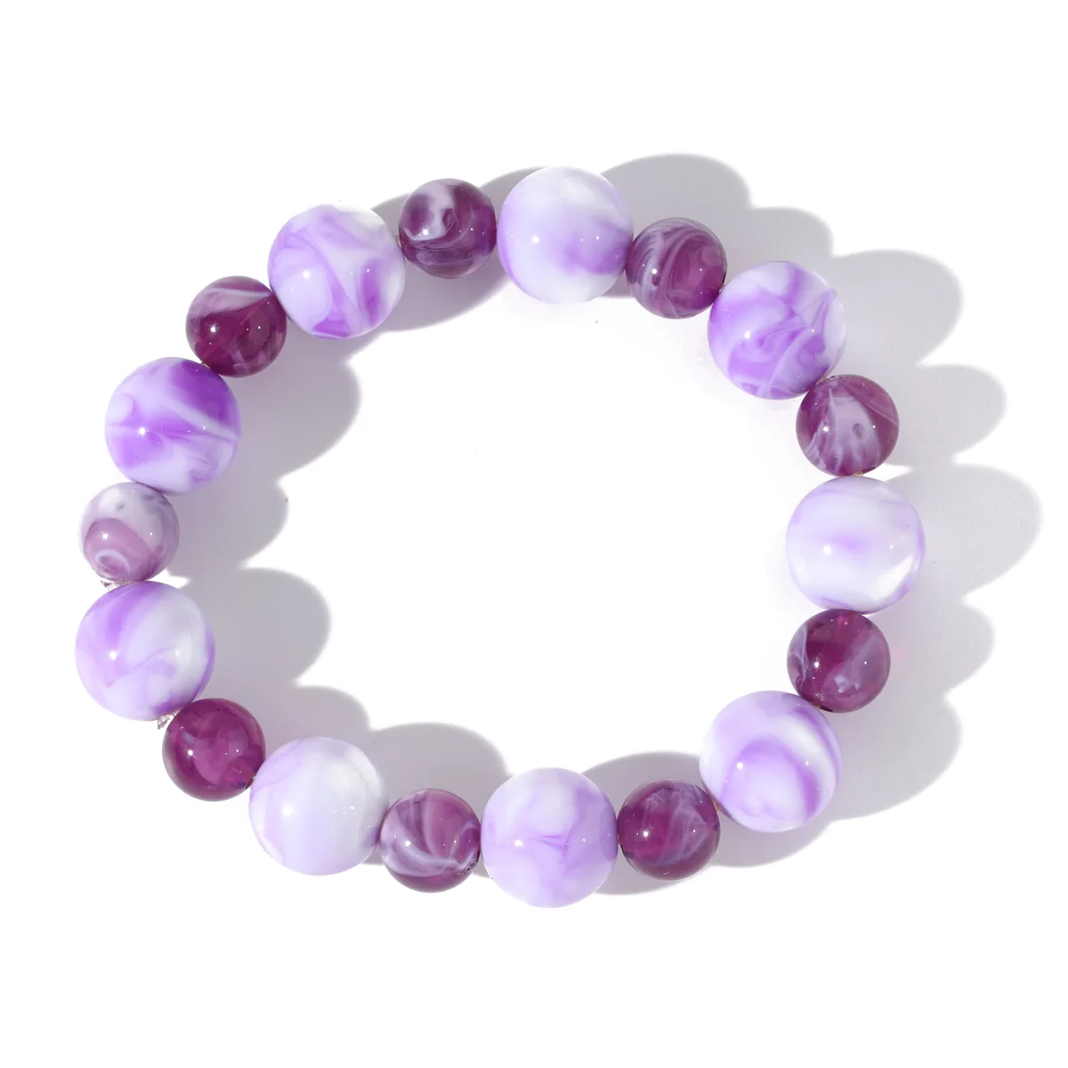 Purple Swirl Bead Bracelet — view 1
