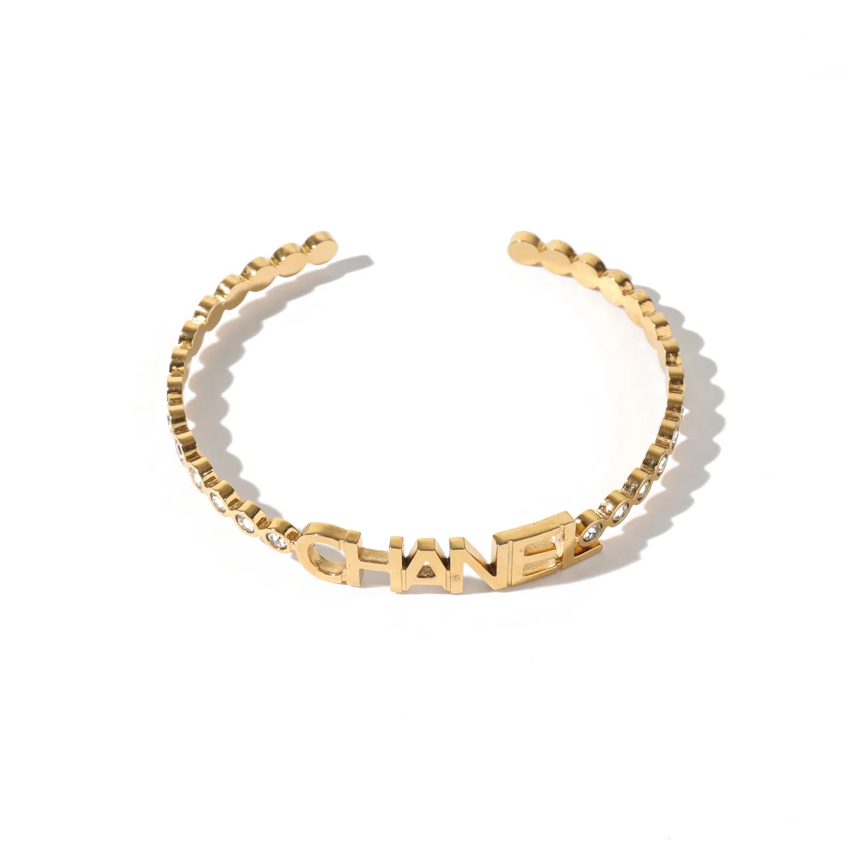 Cutout Letter Cuff Bracelet — view 1
