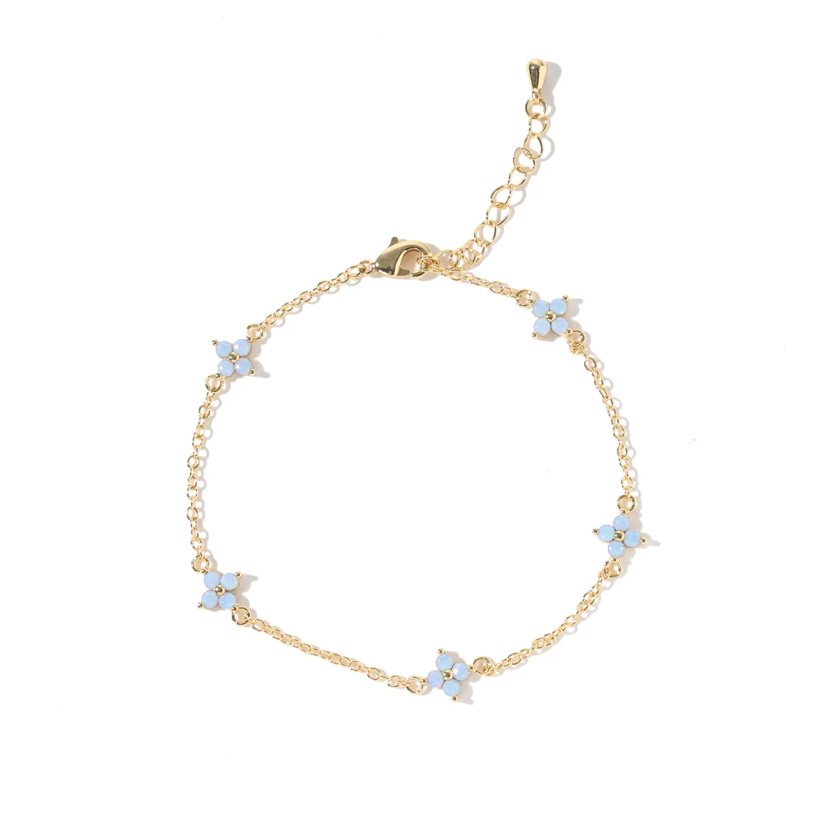 Blue Flower Station Bracelet — view 1