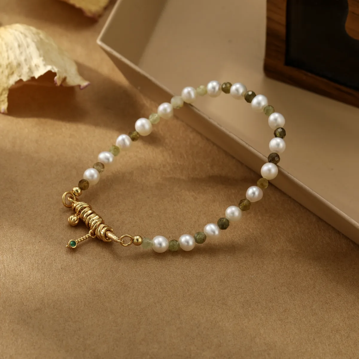 Toggle White Bead Bracelet — view 1