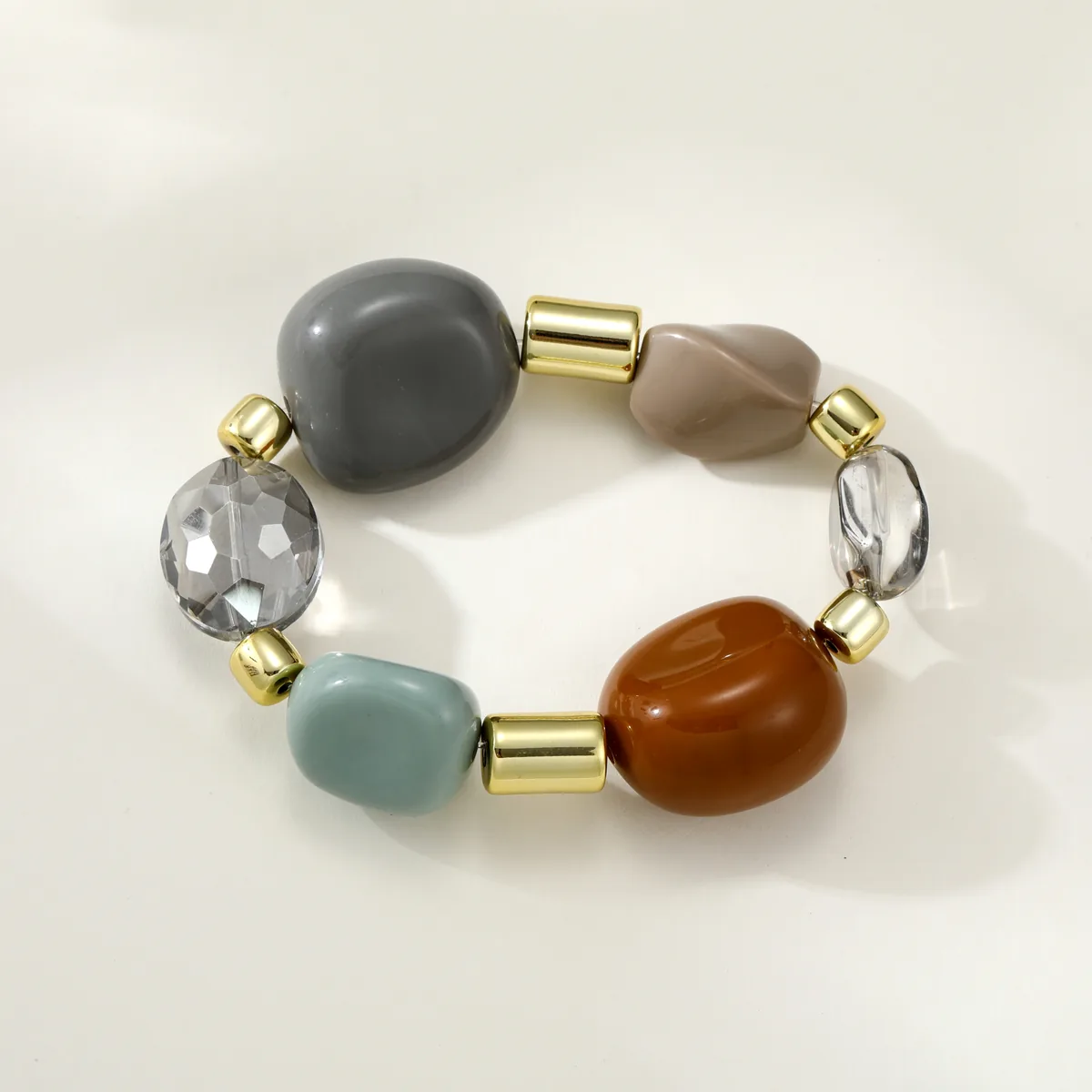 Geometric Mixed Bead Bracelet — view 1