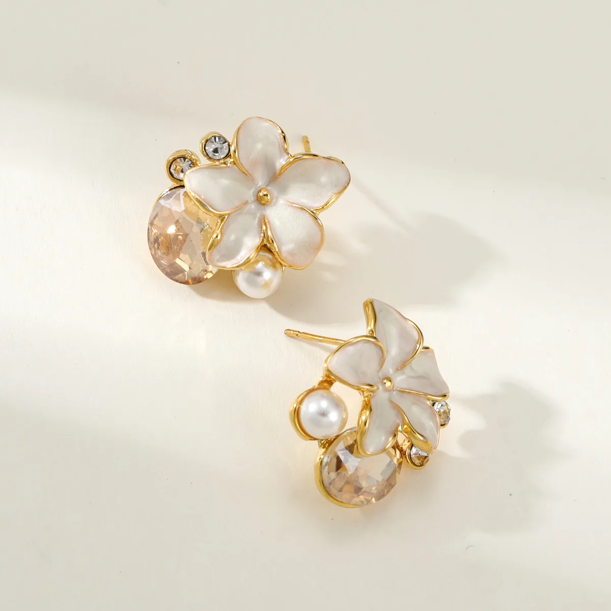 Floral Cluster Stud Earrings — view 1