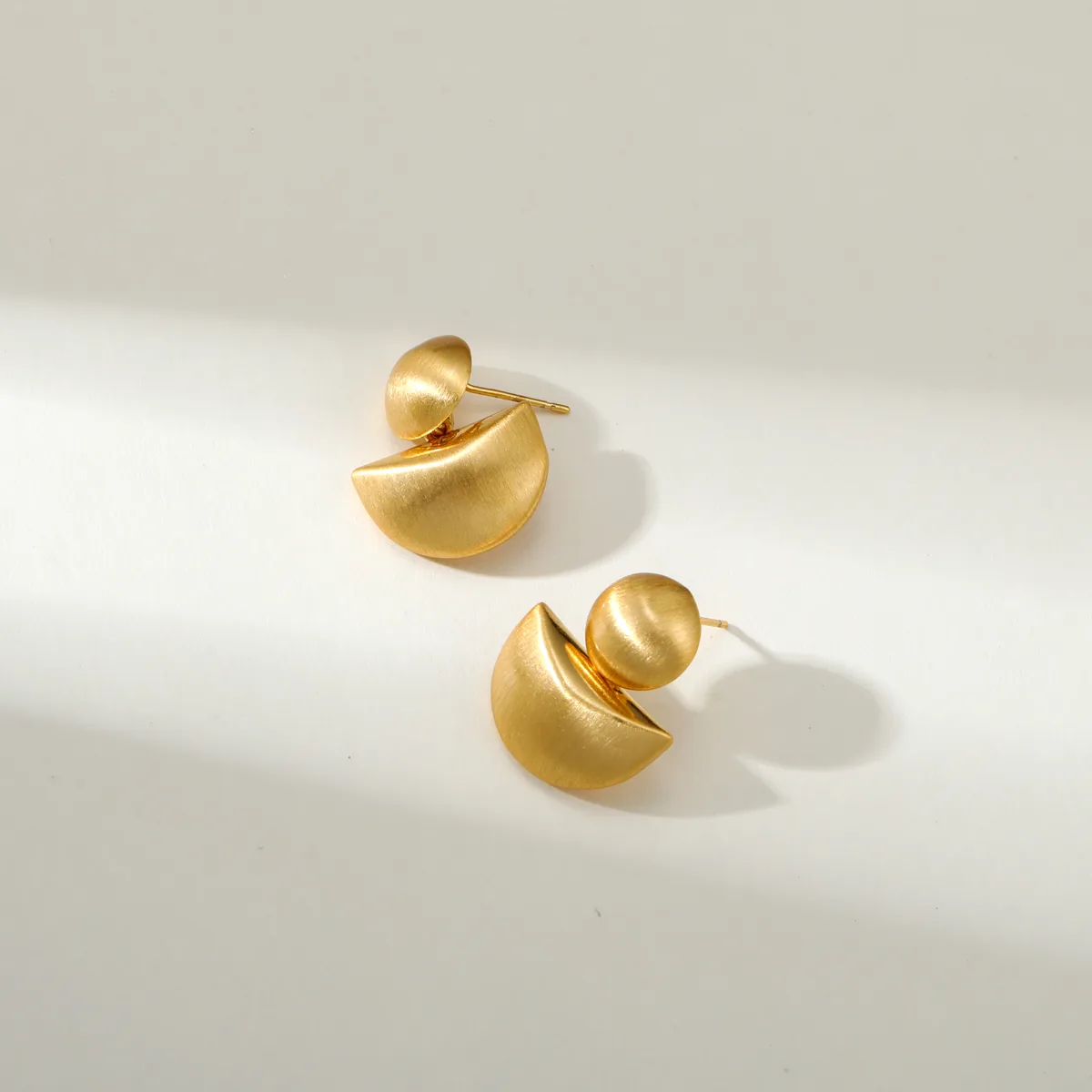 Disc Fan Stud Earrings — view 1