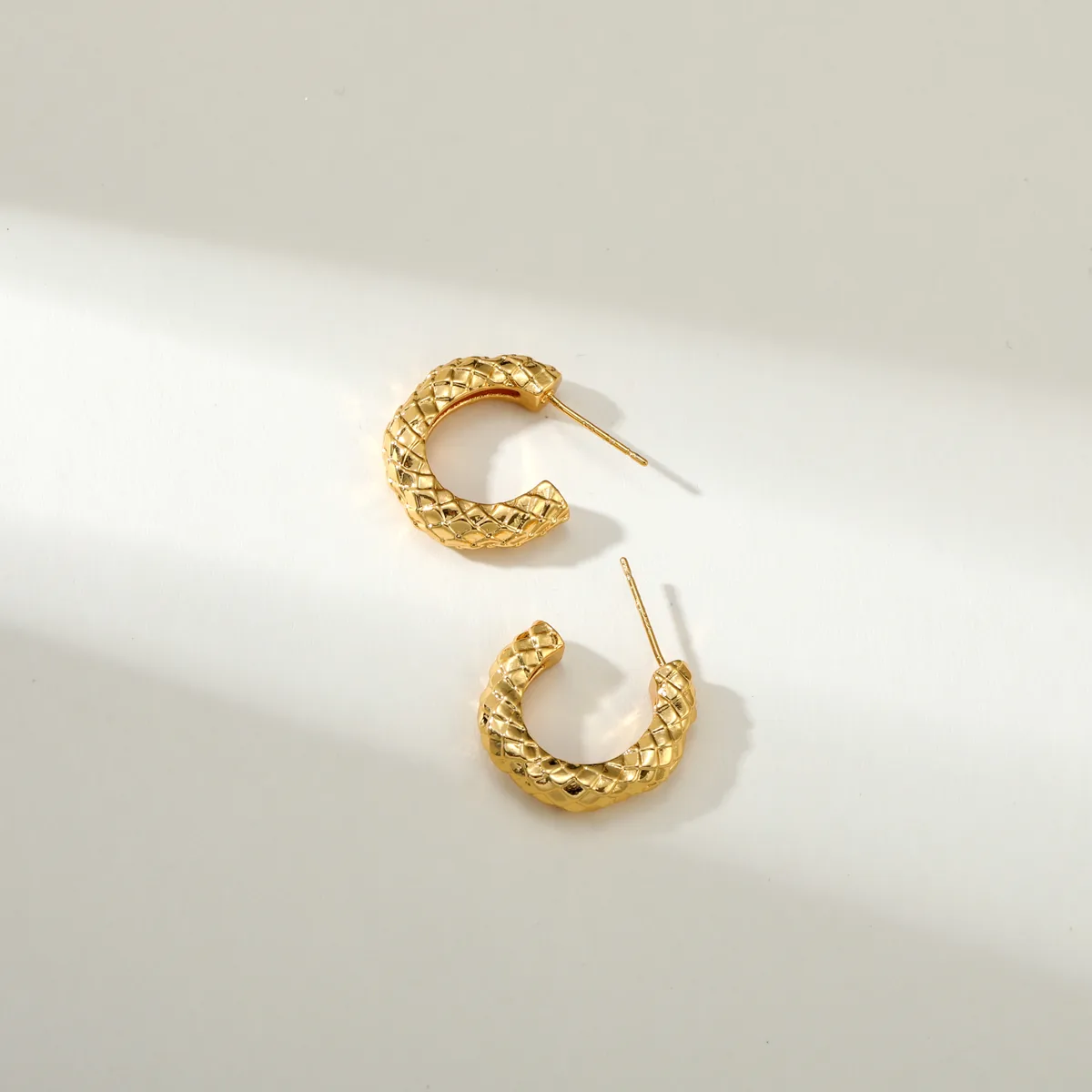 Textured Mini Hoop Earrings — view 1