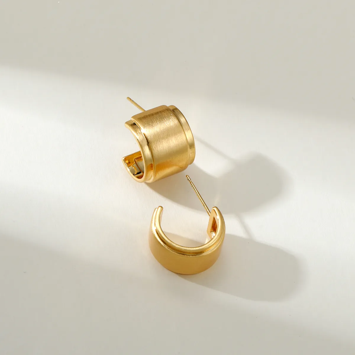 Wide Band Hoop Earrings — view 1