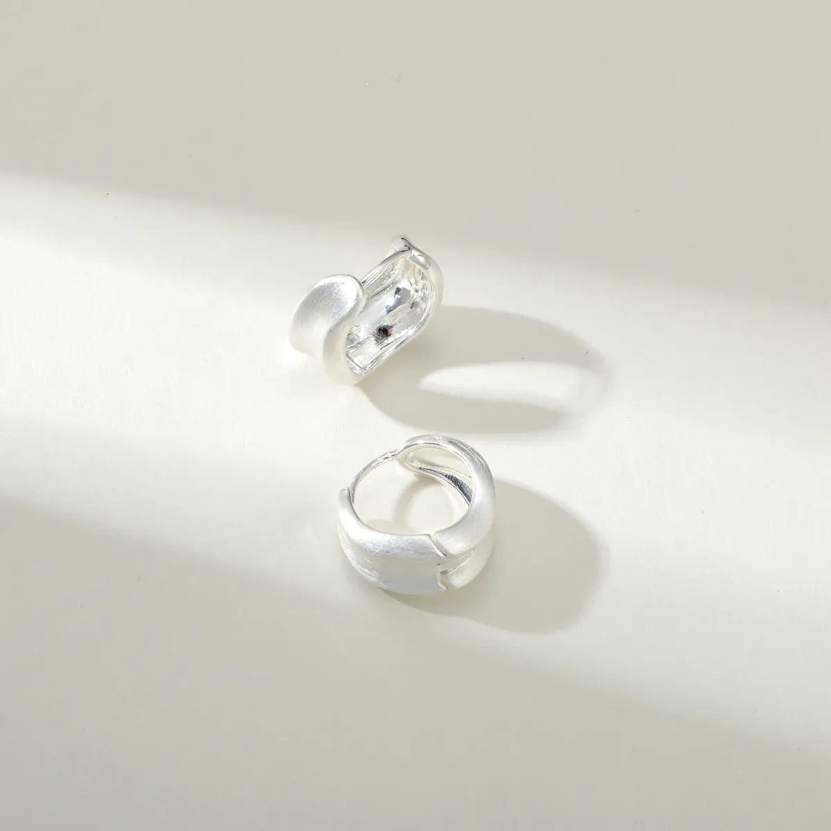 Rounded Mini Hoop Earrings — view 1