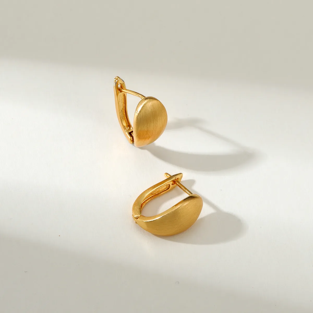Sculpted Disc Hoop Earrings — view 1