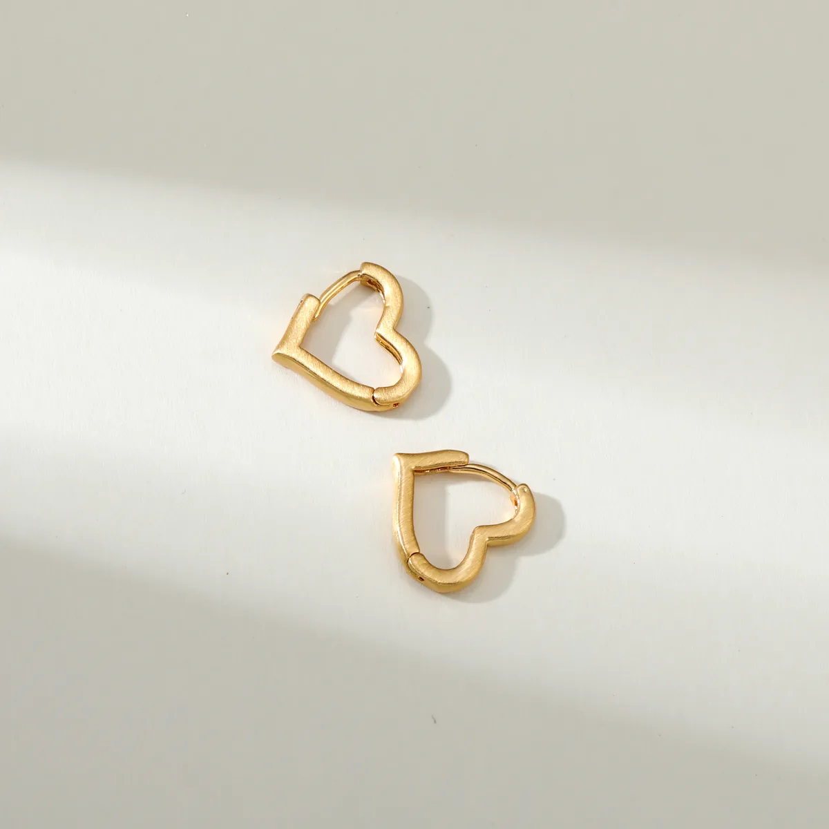 Heart Outline Stud Earrings — view 1