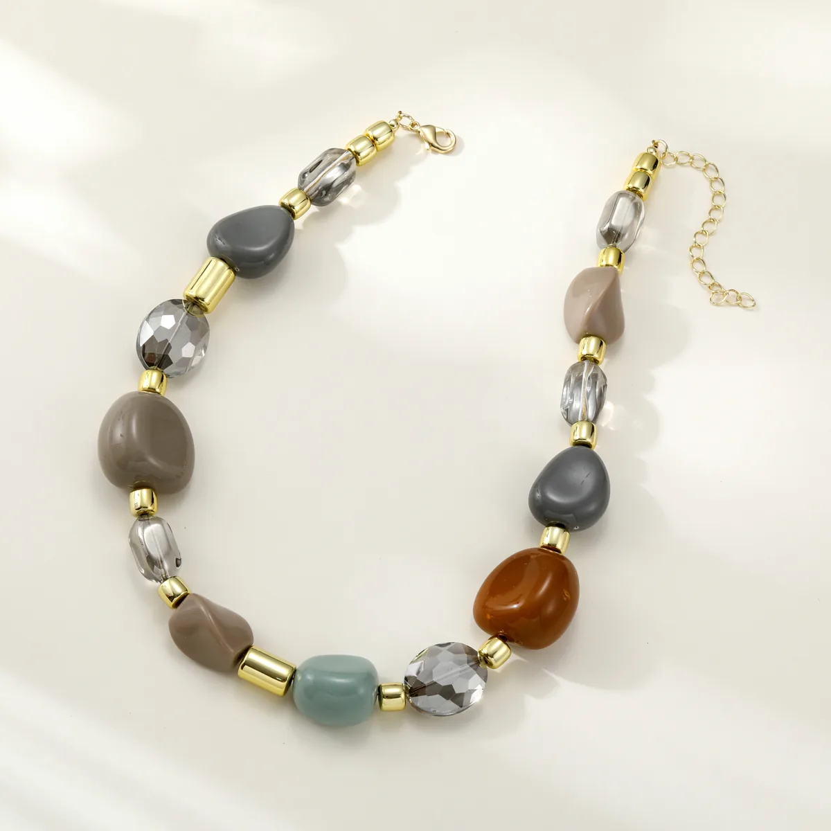 Smoky Mixed Bead Necklace — view 1